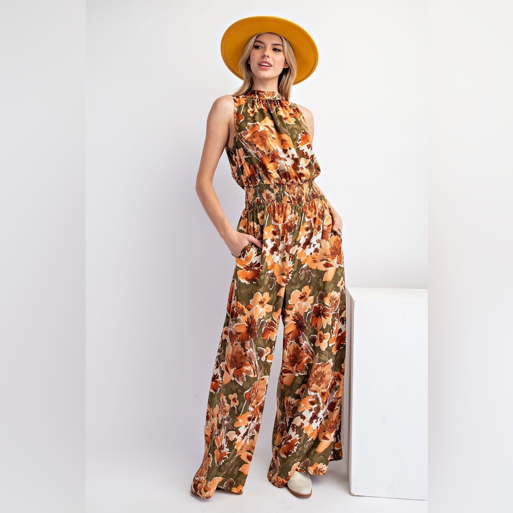 059 Easel MIRABELLE SATIN JUMPSUIT - Picture 3 of 6